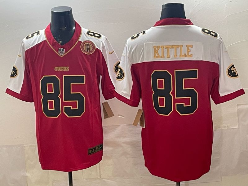Men 2026 San Francisco 49ers #85 Kittle Red white 3th generations Nike Limited NFL Jersey style 03